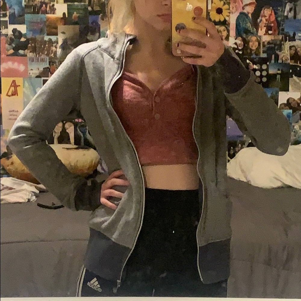 Women’s full zip-up athletic wear hoodie